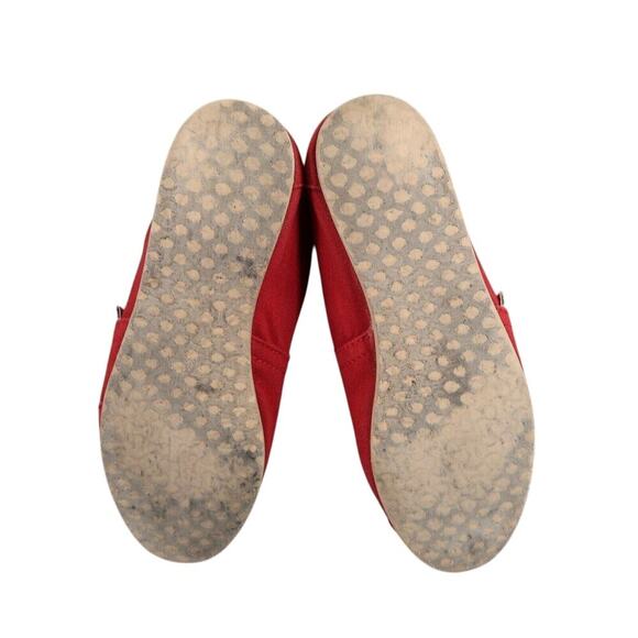Toms Shoes Womens 6 Flats Casual Canvas Slip On Red Loafer Classic Alpargatas - Picture 10 of 12